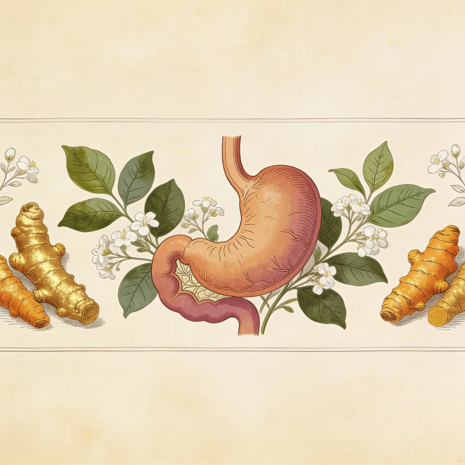 Ilustrasi botani anatomi lambung
